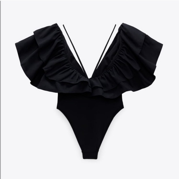 Zara One Piece Ruffled Swimsuit - Picture 15 of 17